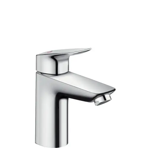 Einhebel-Waschtischmischer in Chrom-Optik von Hansgrohe mit abgerundetem Auslauf und Bedienhebel, geeignet für Badezimmer-Installationen.